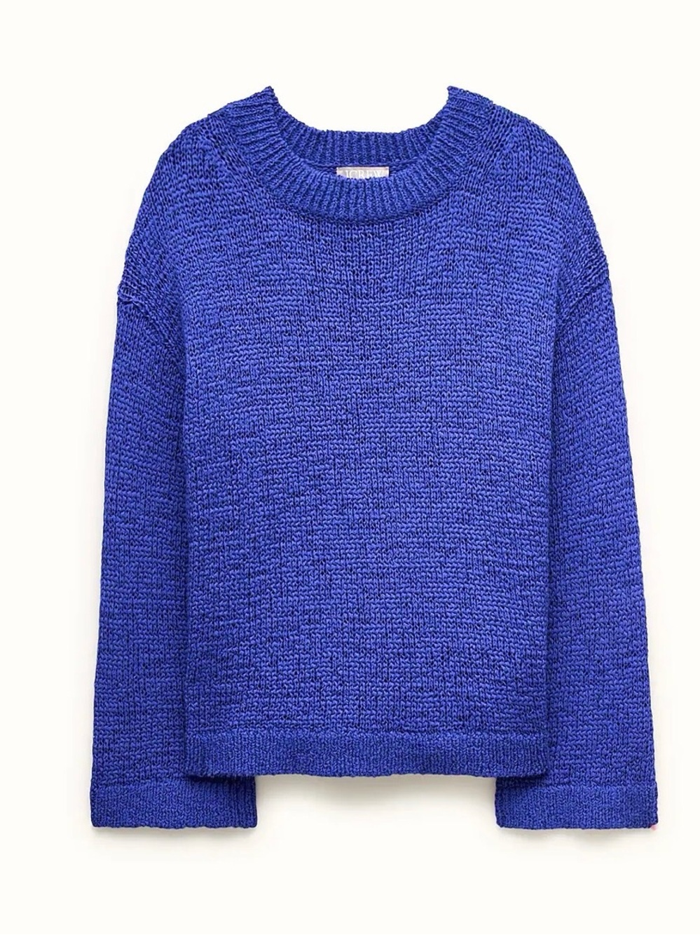 J. Crew Montauk Pullover Sweater Brilliant Indigo Coastal